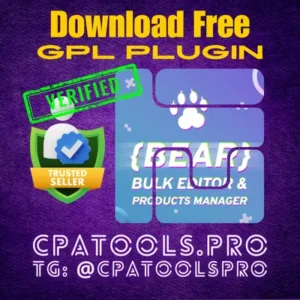 Download Free GPL plugin bear-woo-bulk-editor-premium-2.1.4.4-pack